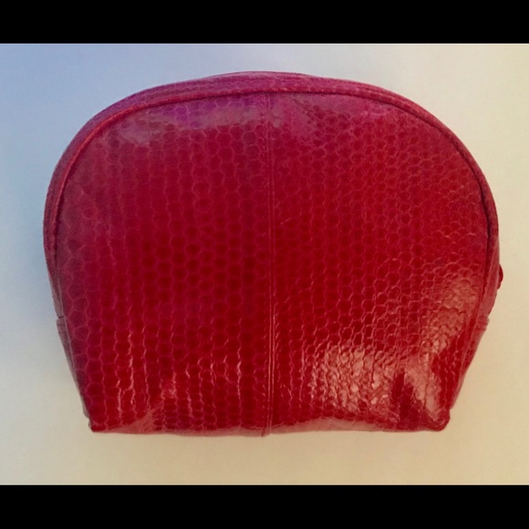 New Red Jim Thompson Snakeskin Clutch Holiday Gatherings - Picture 8 of 8